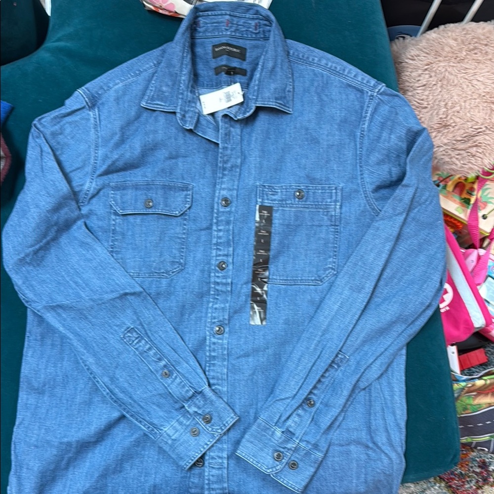 Banana Republic Blue Lightweight Denim Shirt Jacket - Picture 4 of 6